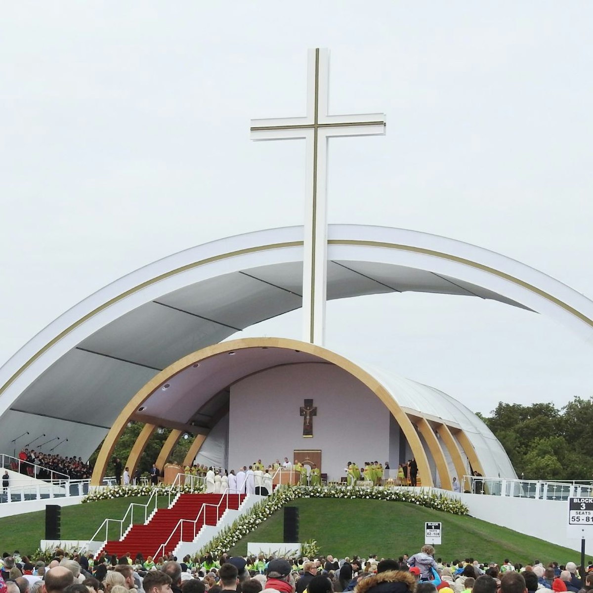 26th August 2018 Dublin. Papal visit to Ireland. Image taken at Pope Francis's mass in Phoenix Park, Dublin, to hundreds of thousands in attendance.